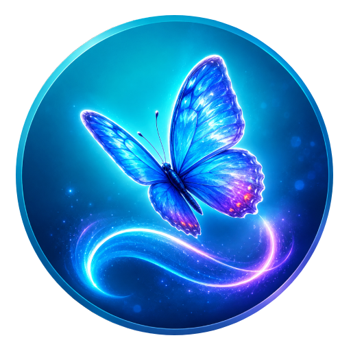 Wglądy Duchowe — logo (niebieski motyl)